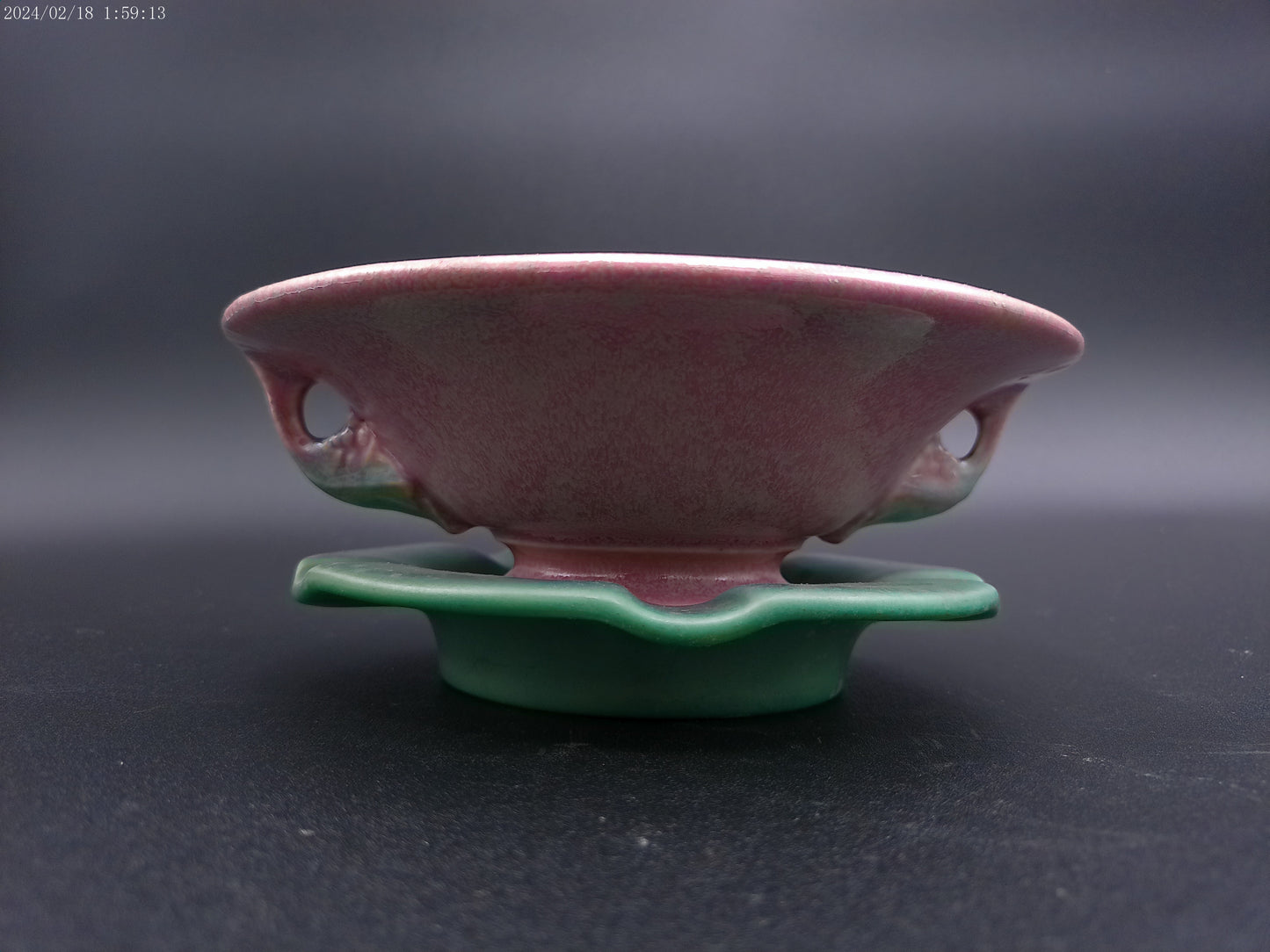 Roseville Pottery Tuscany Footed Bowl with plate Vintage