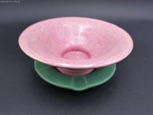 Roseville Pottery Tuscany Footed Bowl with plate Vintage