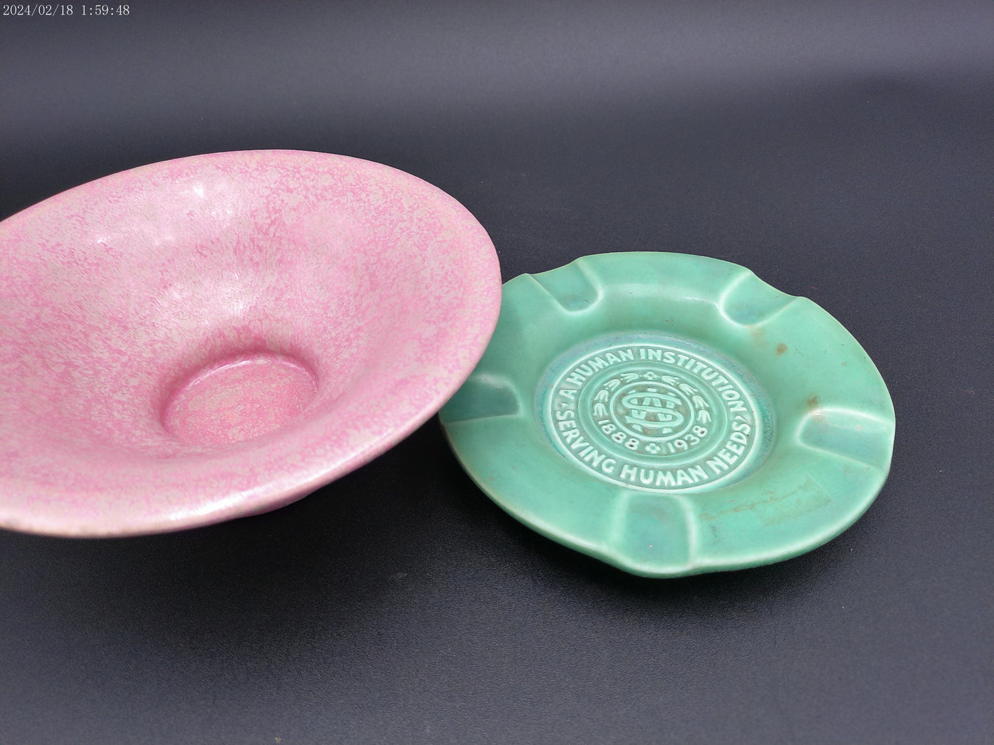 Roseville Pottery Tuscany Footed Bowl with plate Vintage