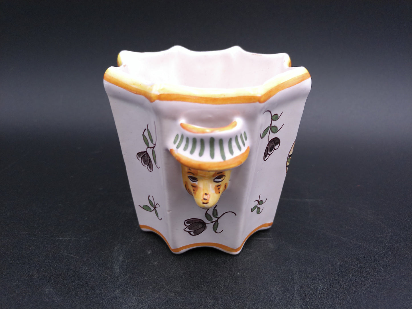 Bowl Small from France Made in Moustier, France. XVIIIth century Hot Air Balloon picture