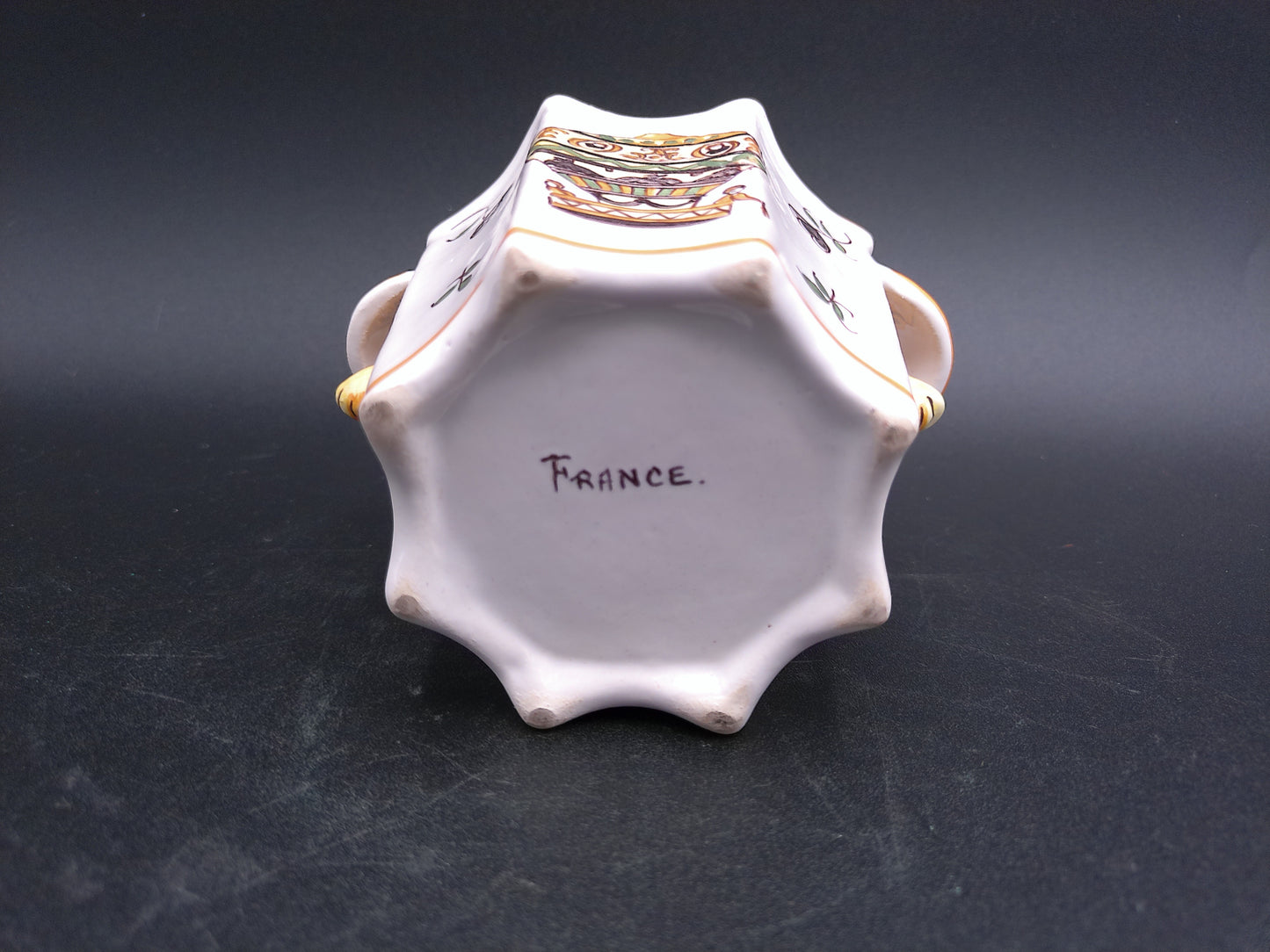 Bowl Small from France Made in Moustier, France. XVIIIth century Hot Air Balloon picture