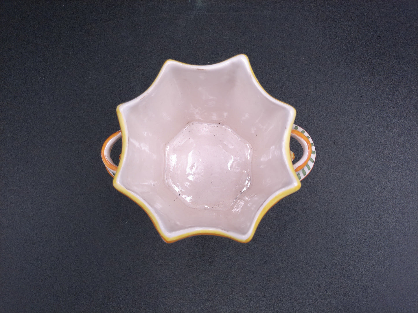Bowl Small from France Made in Moustier, France. XVIIIth century Hot Air Balloon picture