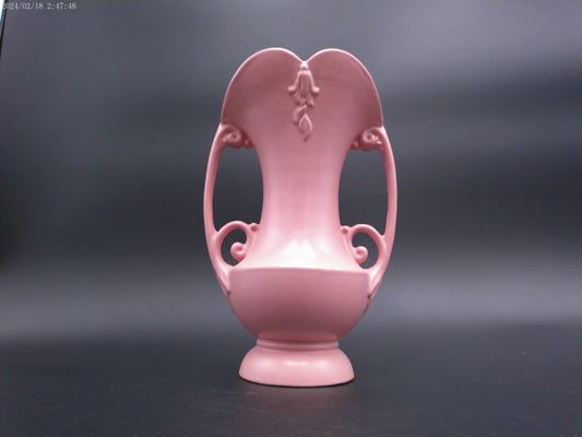 Abingdon USA Pottery Pink Two Handled Barre Vase