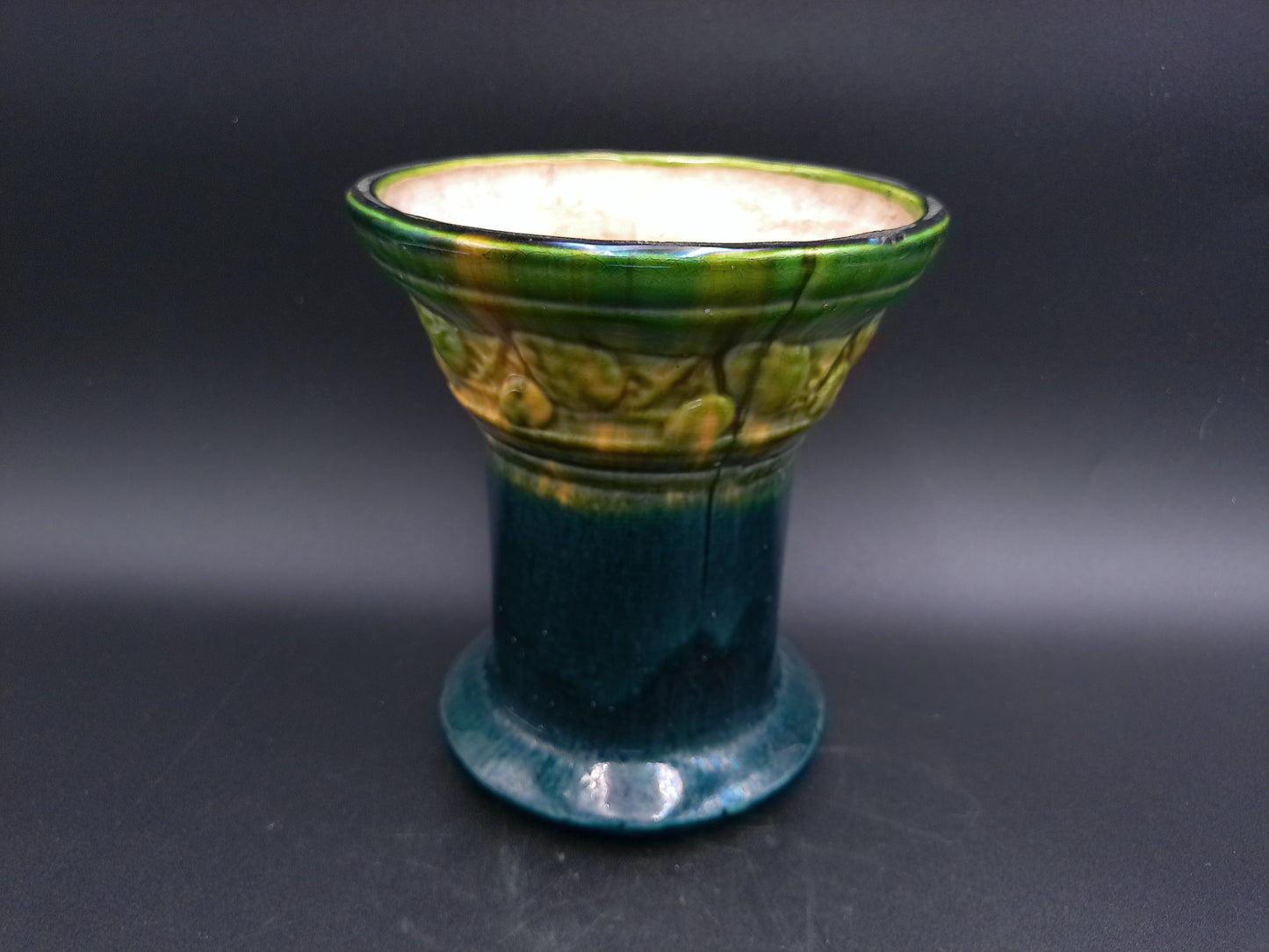 Vase Beautiful Colors of green and blue Vintage