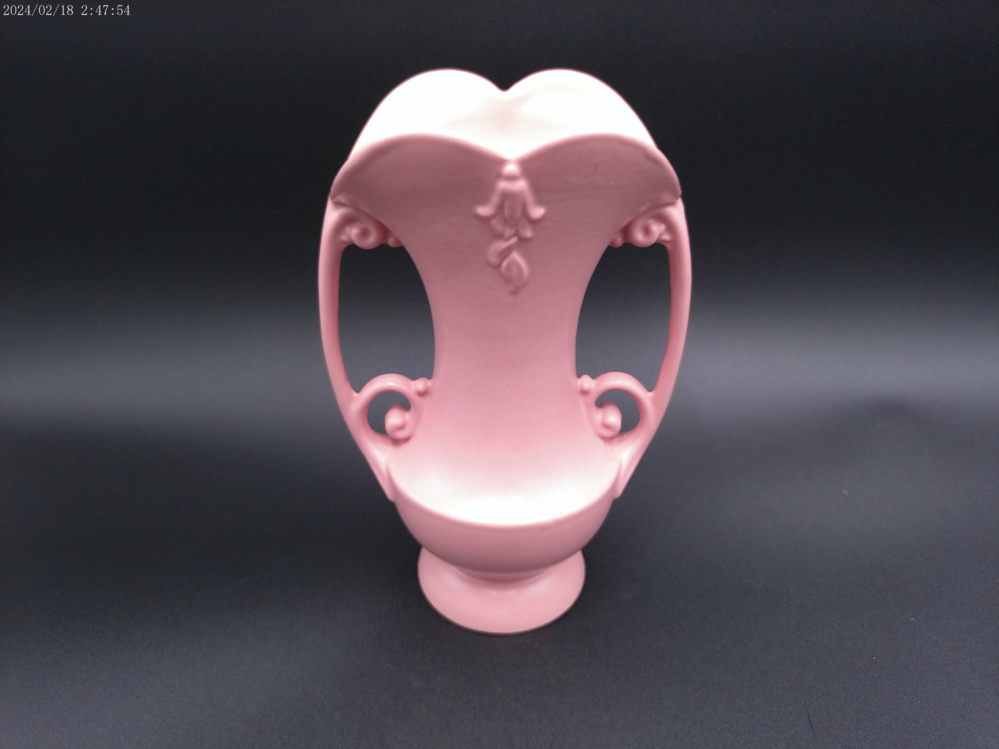 Abingdon USA Pottery Pink Two Handled Barre Vase