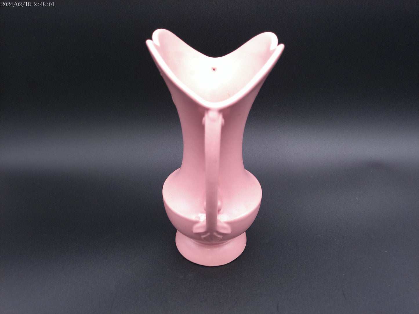 Abingdon USA Pottery Pink Two Handled Barre Vase