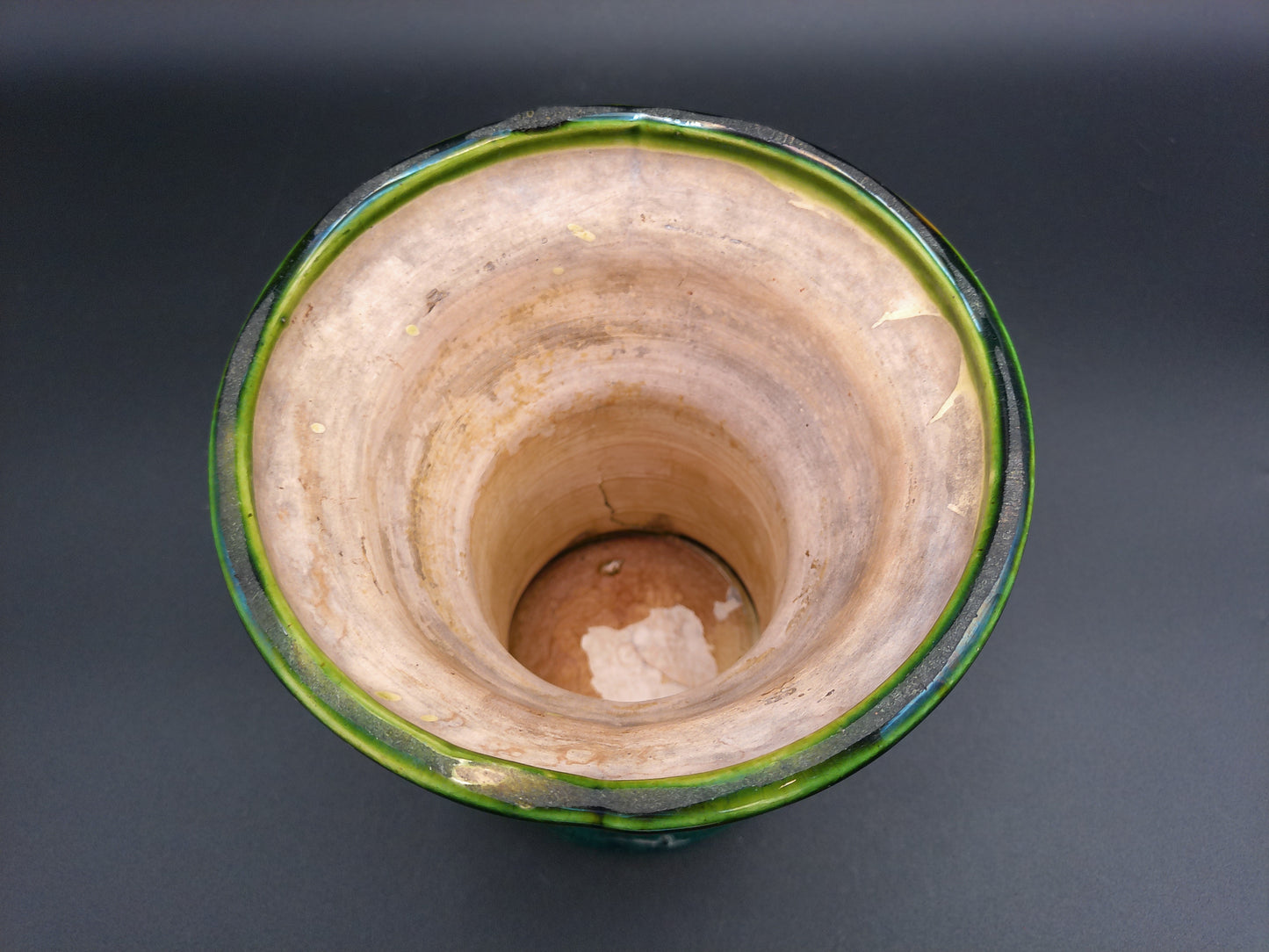 Vase Beautiful Colors of green and blue Vintage