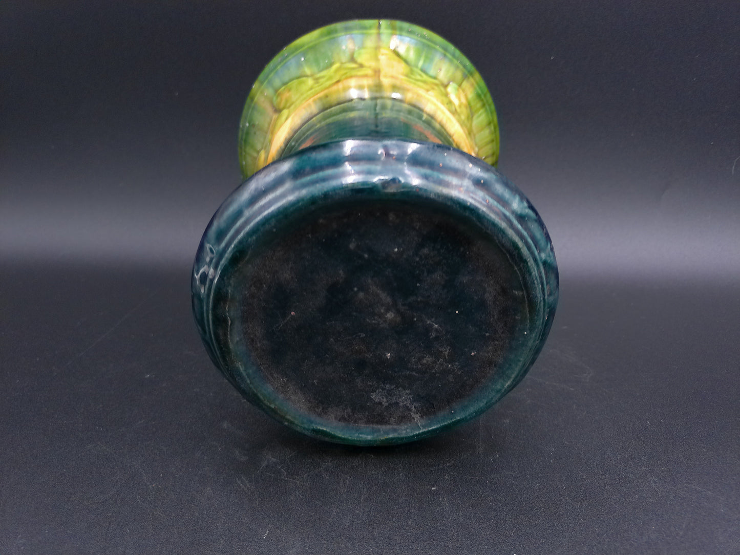 Vase Beautiful Colors of green and blue Vintage
