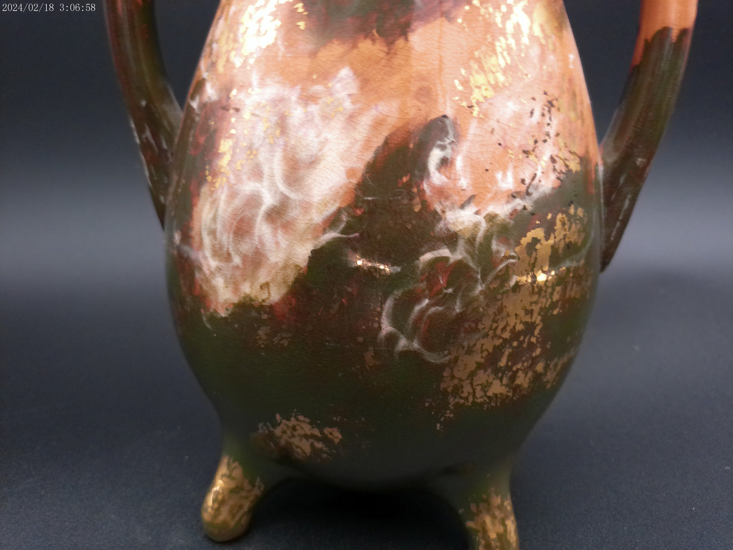 Rookwood scenic vase Signed MLN. Hairlined rim Very Rare