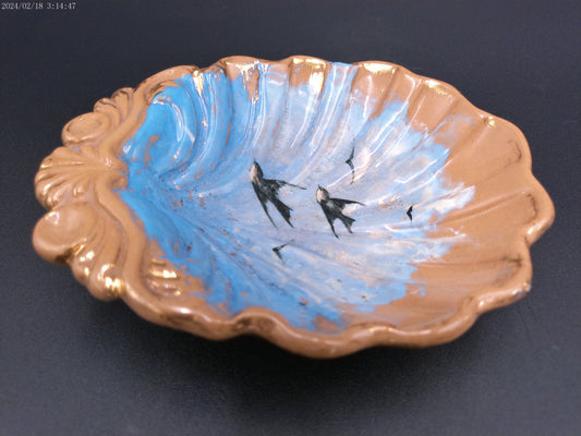 Rookwood Limoges Piece dish plate  signed MR  RARE VINTAGE