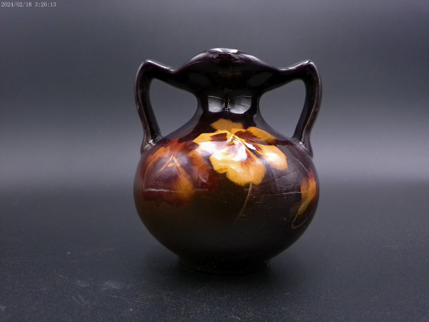 Roseville Rozane Pottery Vase Glazed Rare floral design