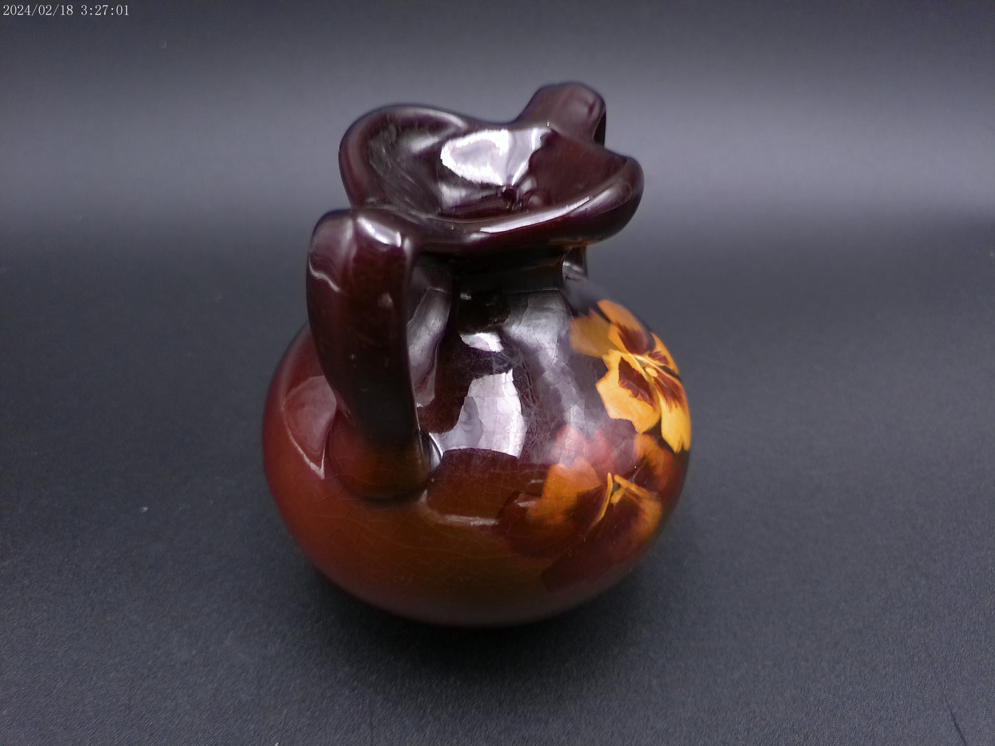 Roseville Rozane Pottery Vase Glazed Rare floral design