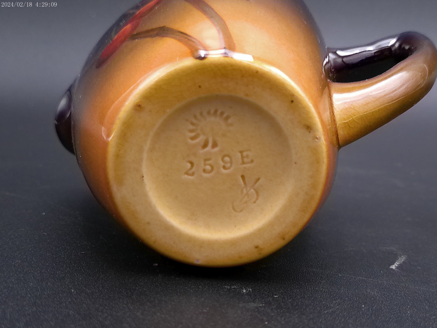 Rookwood Pottery Pitcher Glazed marked 259E signed Vintage Rase