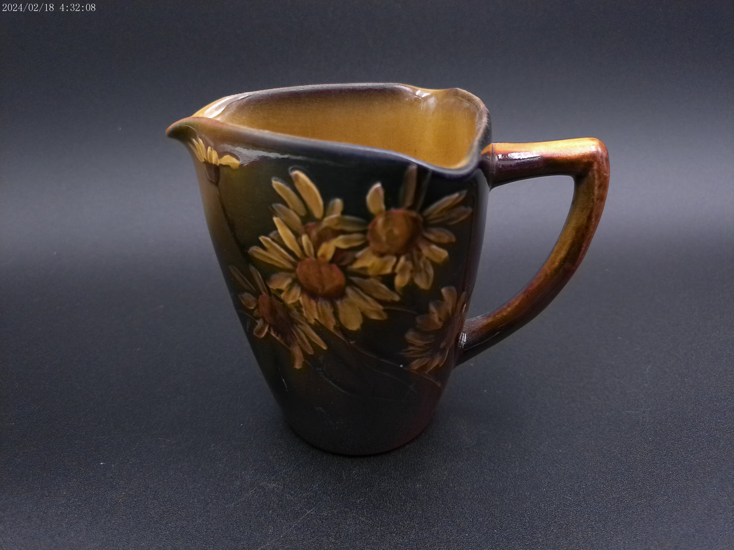 Rookwood Floral Designed Pitcher Signed and Marked