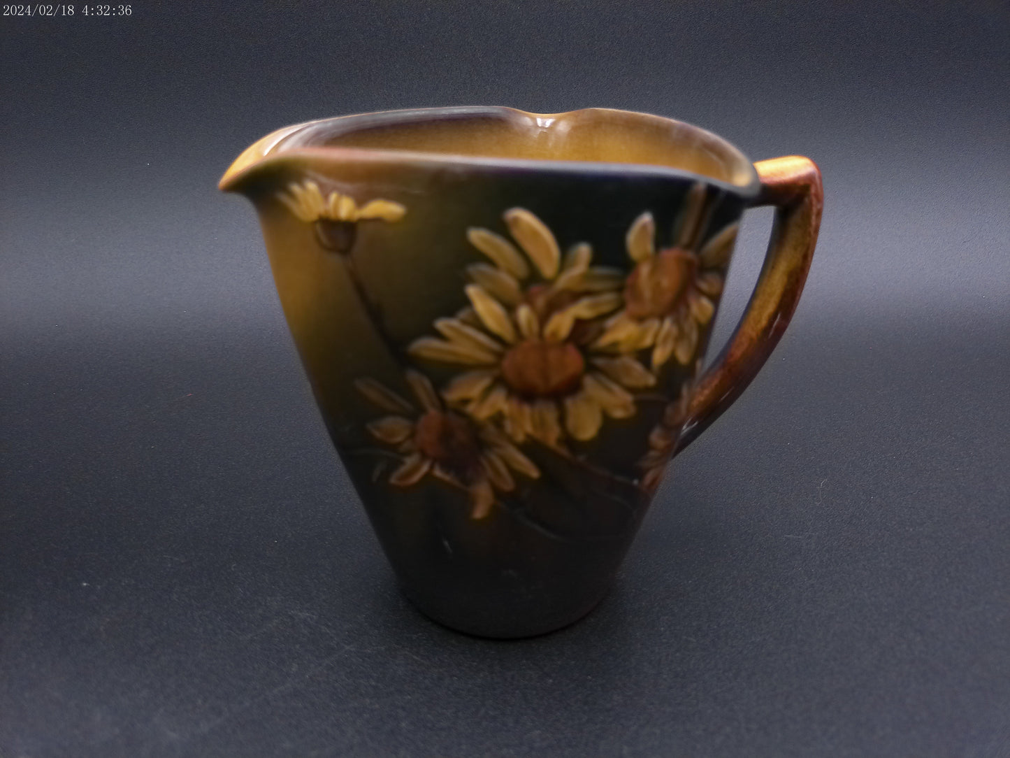 Rookwood Floral Designed Pitcher Signed and Marked