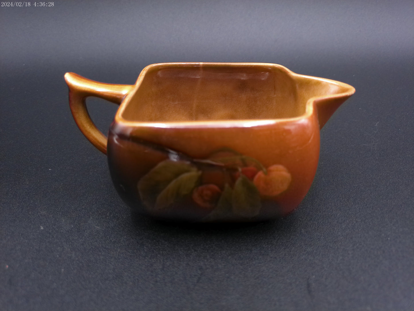 Rookwood Pottery Creamery Floral Bowl Signed and Marked 43 J.E.Z. Rare