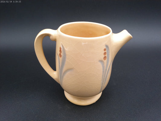 Roseville Pottery Pitcher Vintage Marked Cream Floral design #2