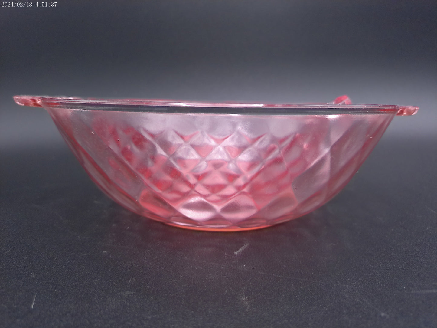 Jeannette pink 2 glass set bowl bowls Vintage