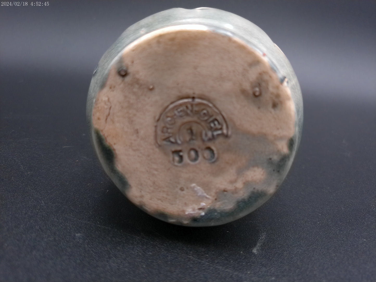 Pottery Vase Swirl Design Marked