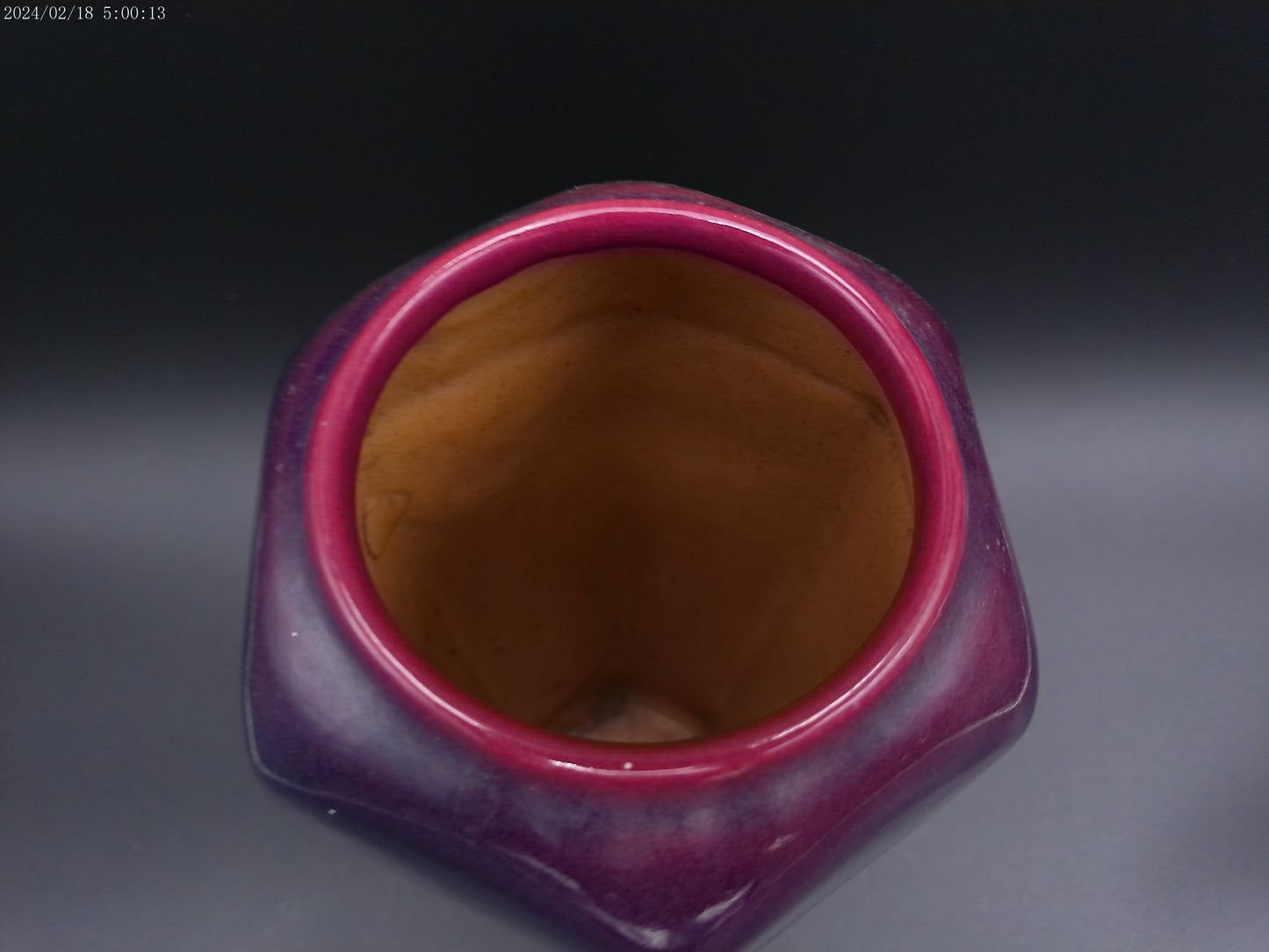 Van Briggle dragonfly vase with a matte Persian Rose glaze