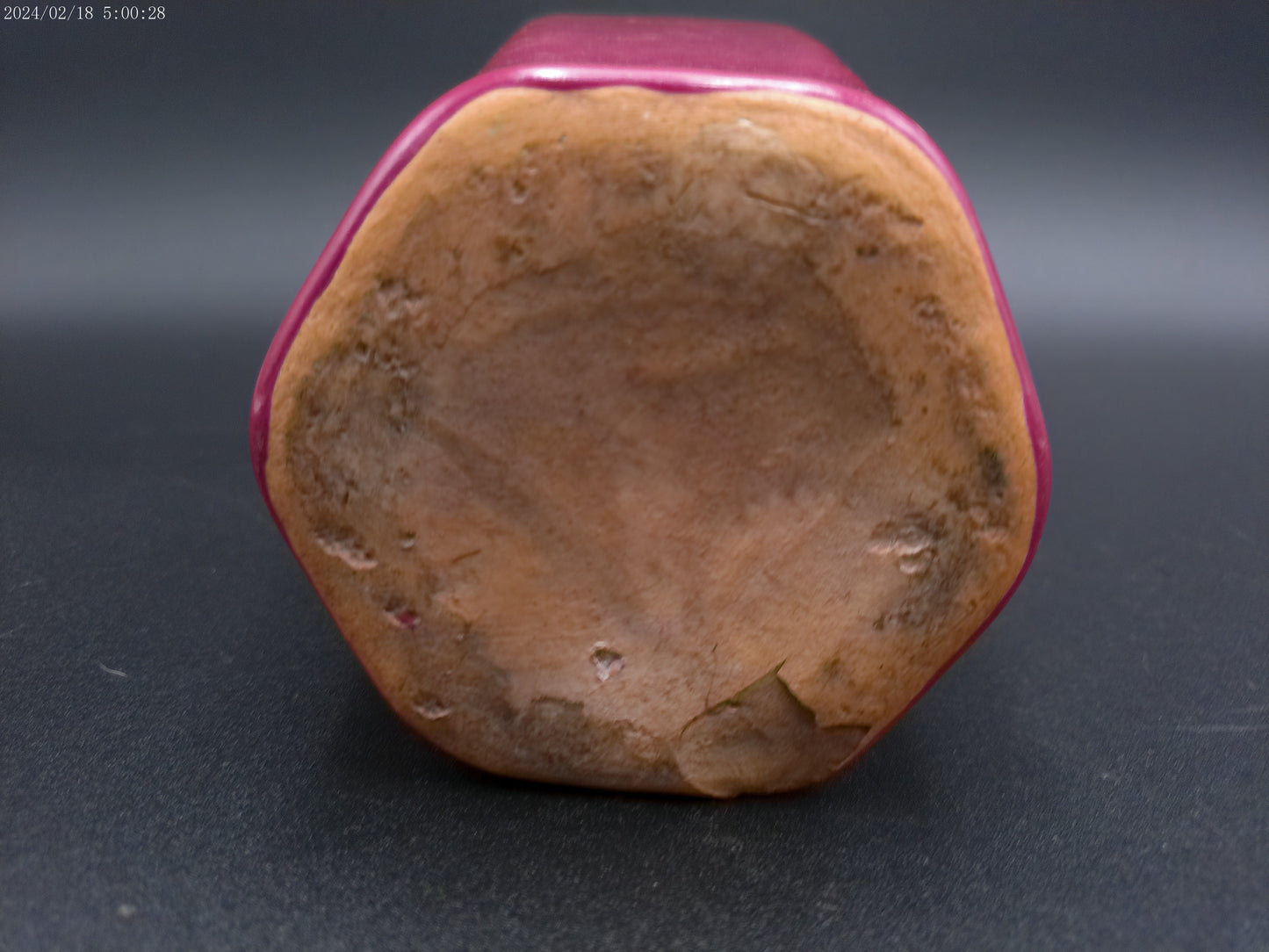 Van Briggle dragonfly vase with a matte Persian Rose glaze