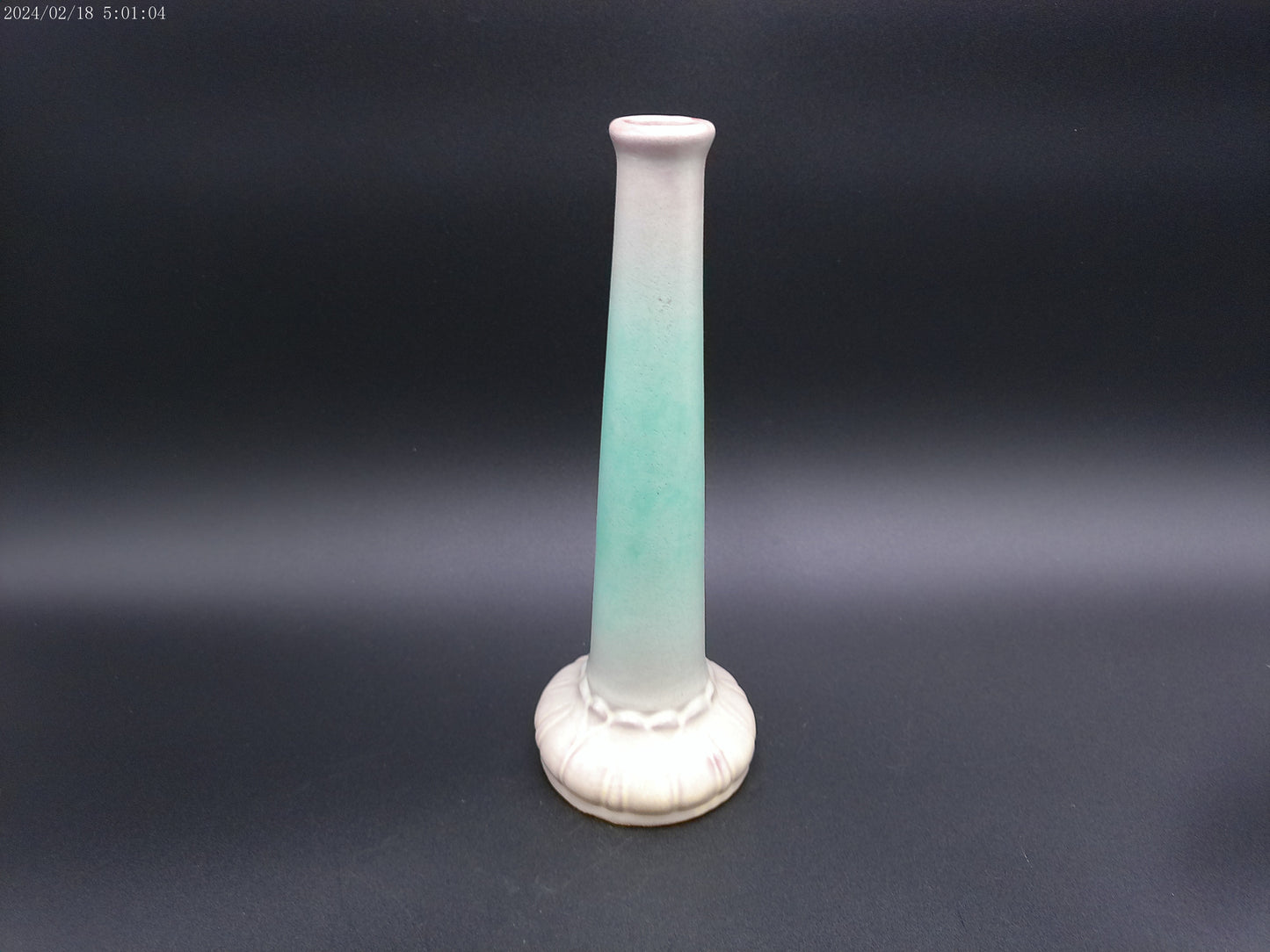 Peters & Reed pottery long stem Tall Vase Vintage