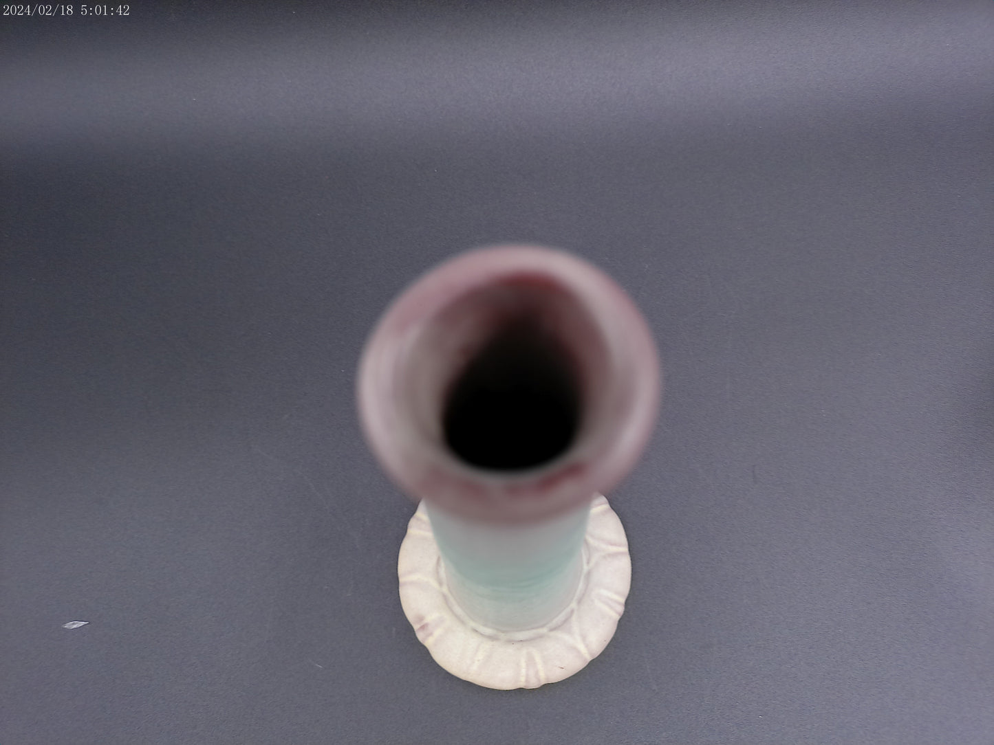 Peters & Reed pottery long stem Tall Vase Vintage