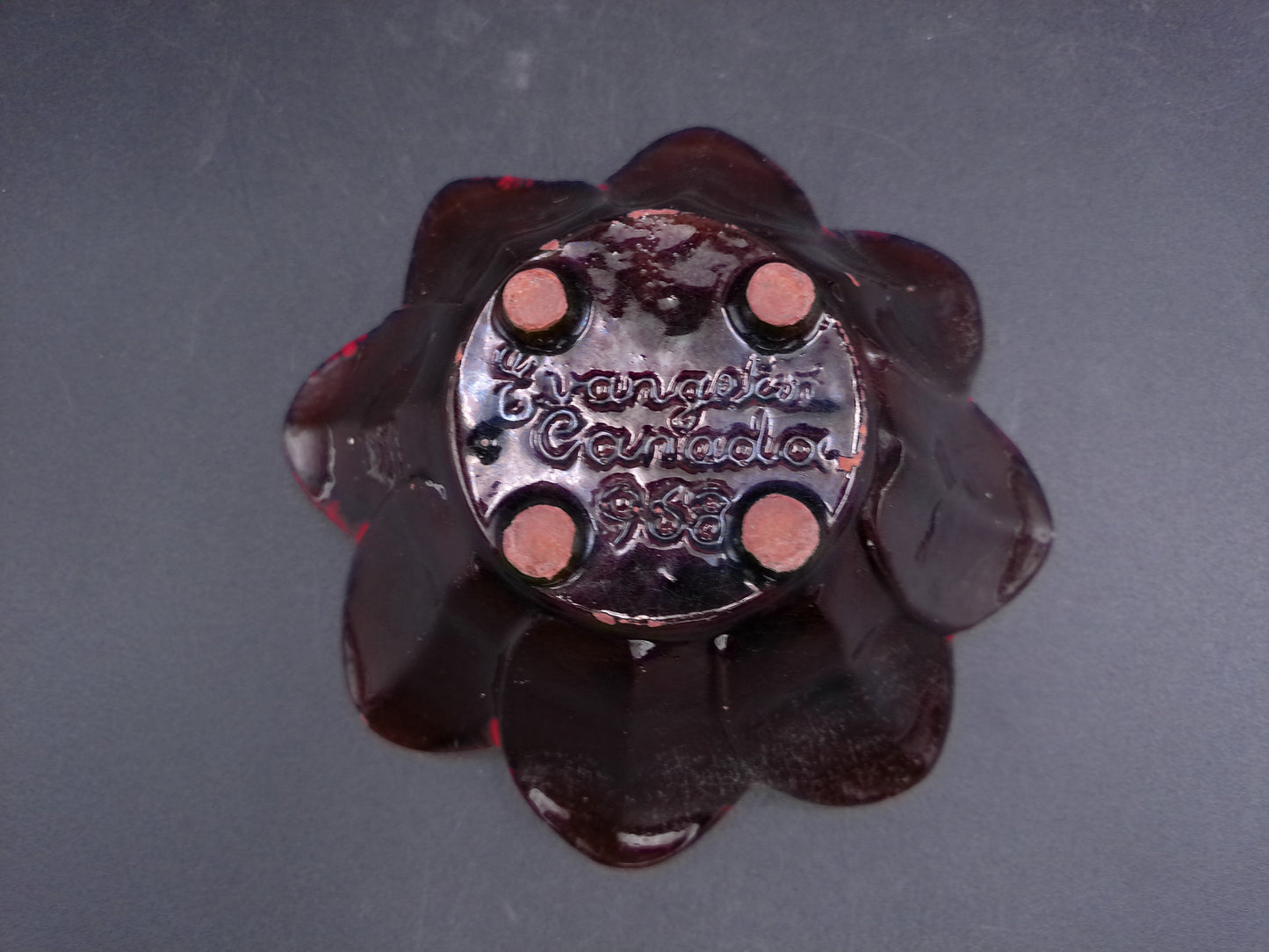 Mid Century Evangeline Pottery Flower Shape Bowl No. 968