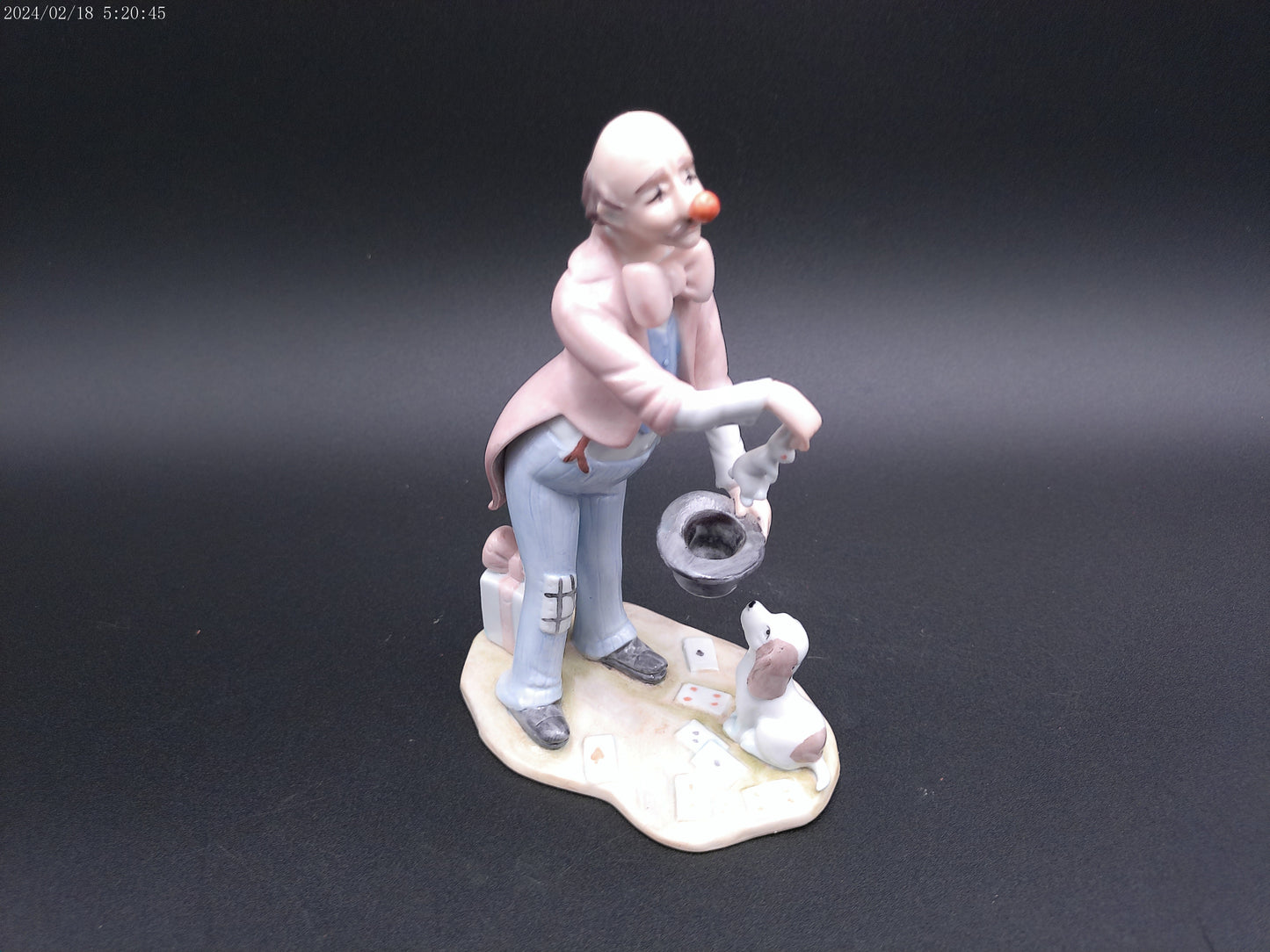 Sevilla Figurine Clown Pulling Rabbit out of Hat 1986