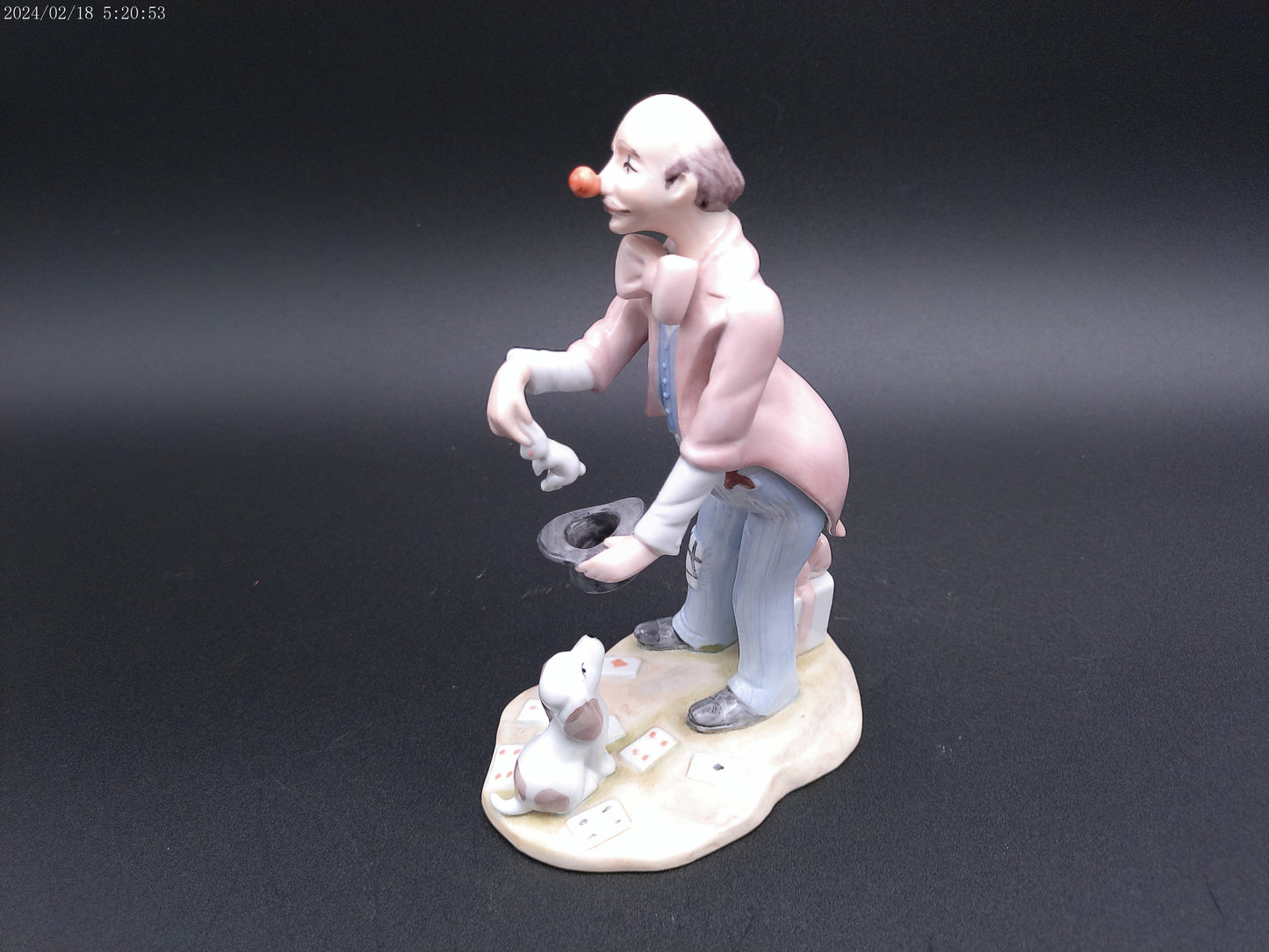 Sevilla Figurine Clown Pulling Rabbit out of Hat 1986
