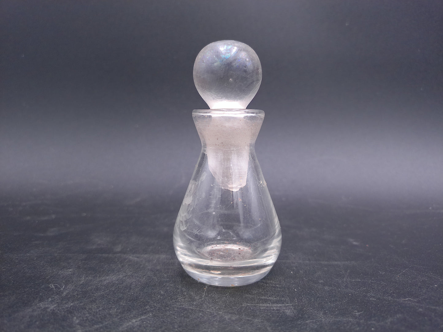 Perfume Bottle Vase Cologne Decanter Glass Etched Glass Vintage