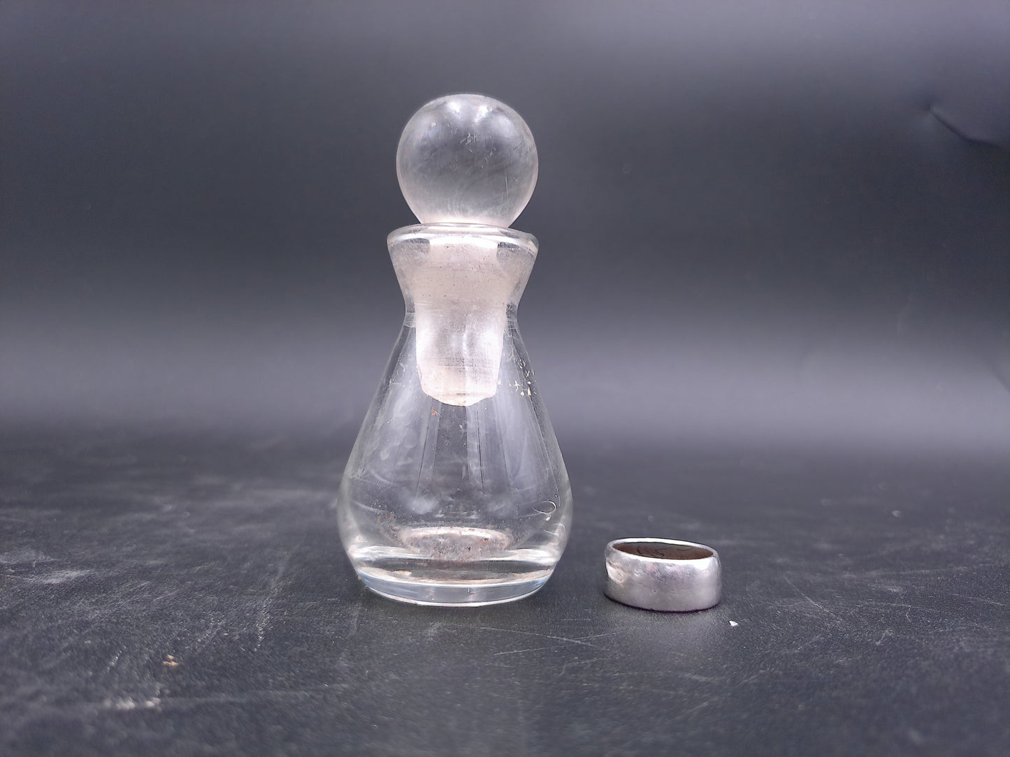 Perfume Bottle Vase Cologne Decanter Glass Etched Glass Vintage