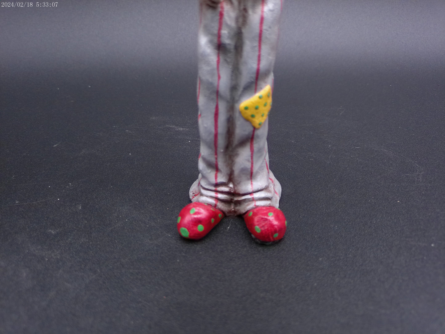 Tall Skinny Clown Vintage hand Painted Figurine