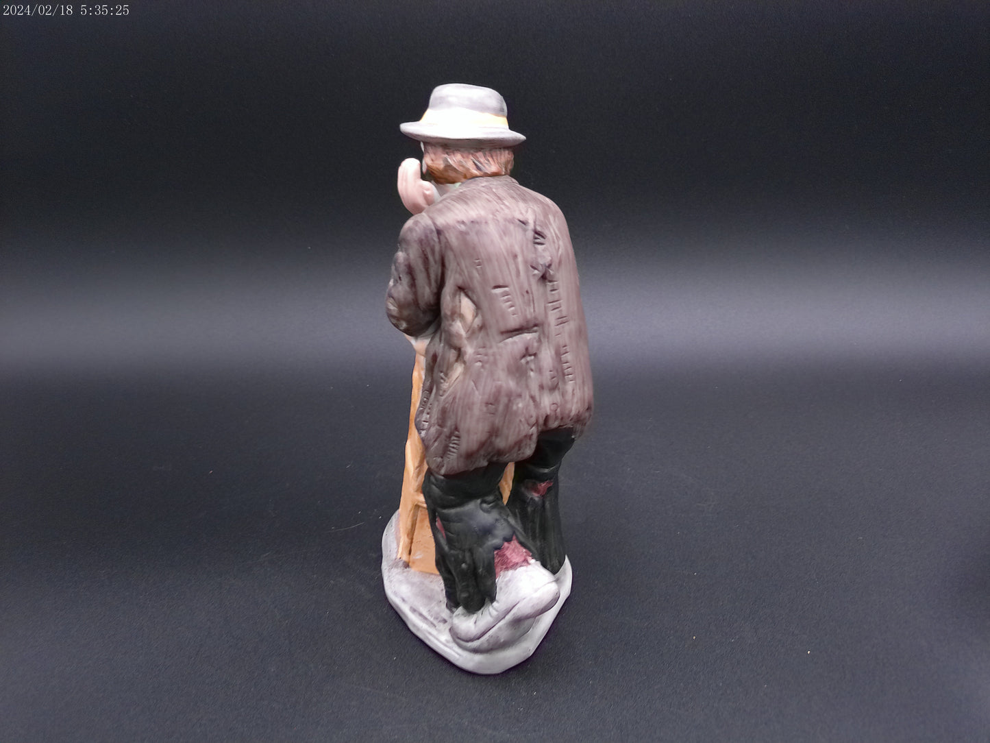 Emmett Kelly Jr. Sad Clown Figurine Leaning on a Stool