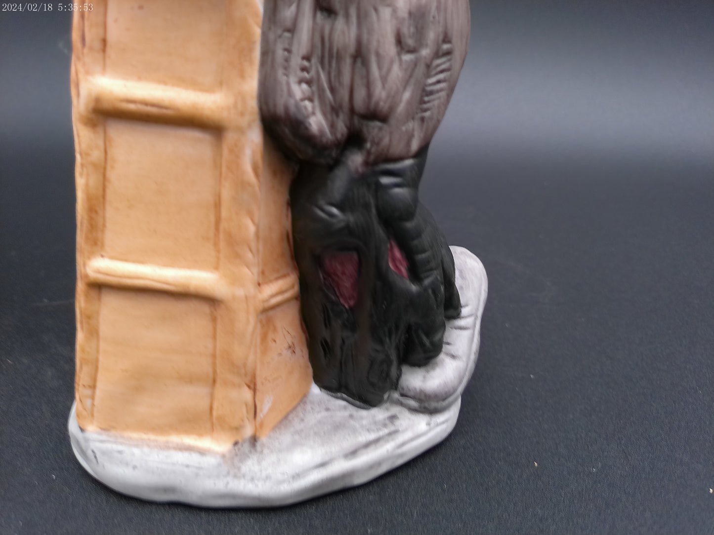 Emmett Kelly Jr. Sad Clown Figurine Leaning on a Stool