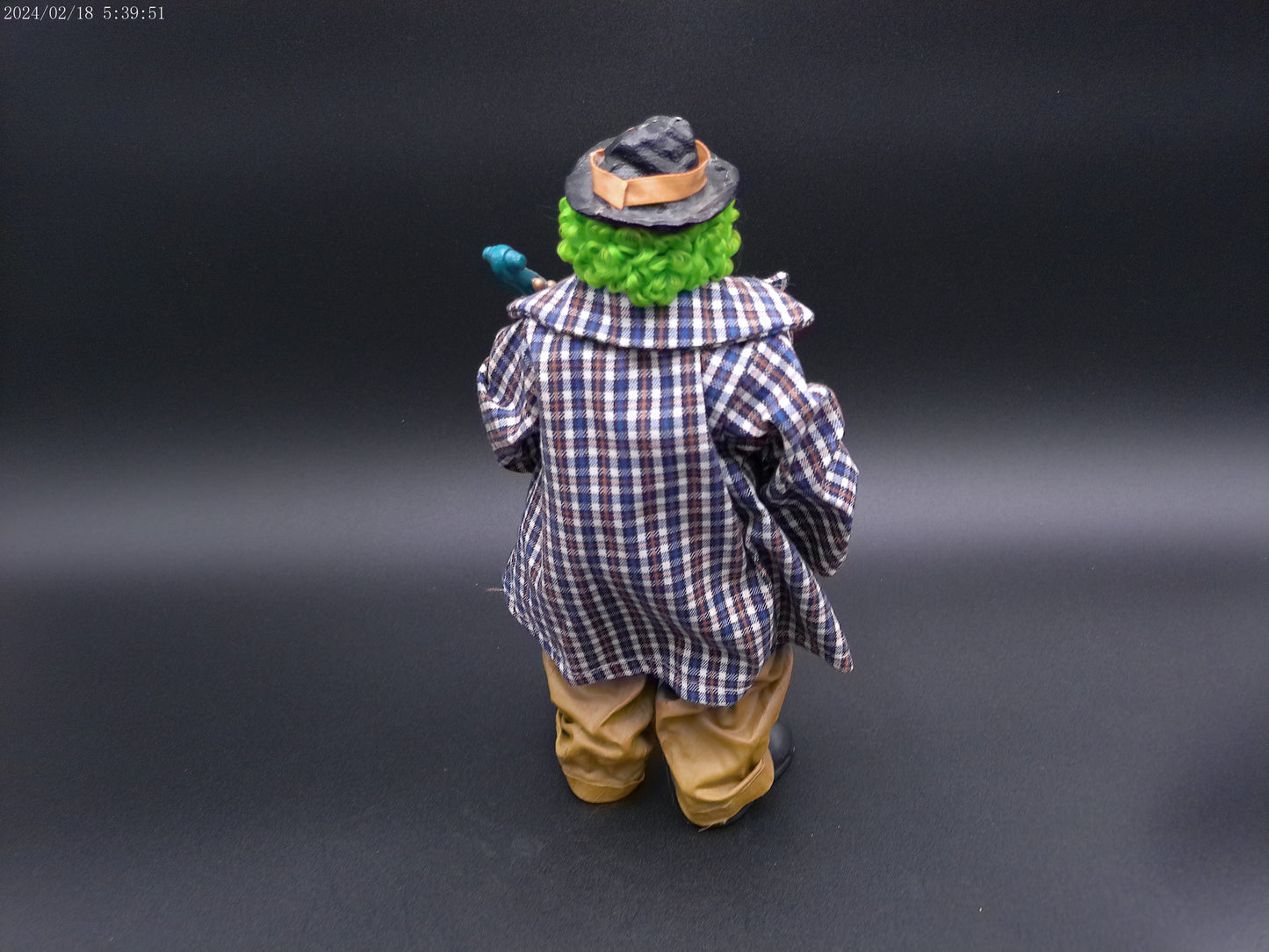 Clown Figurine in Cloth Clothing holding Violin - Tag and Sticker attached