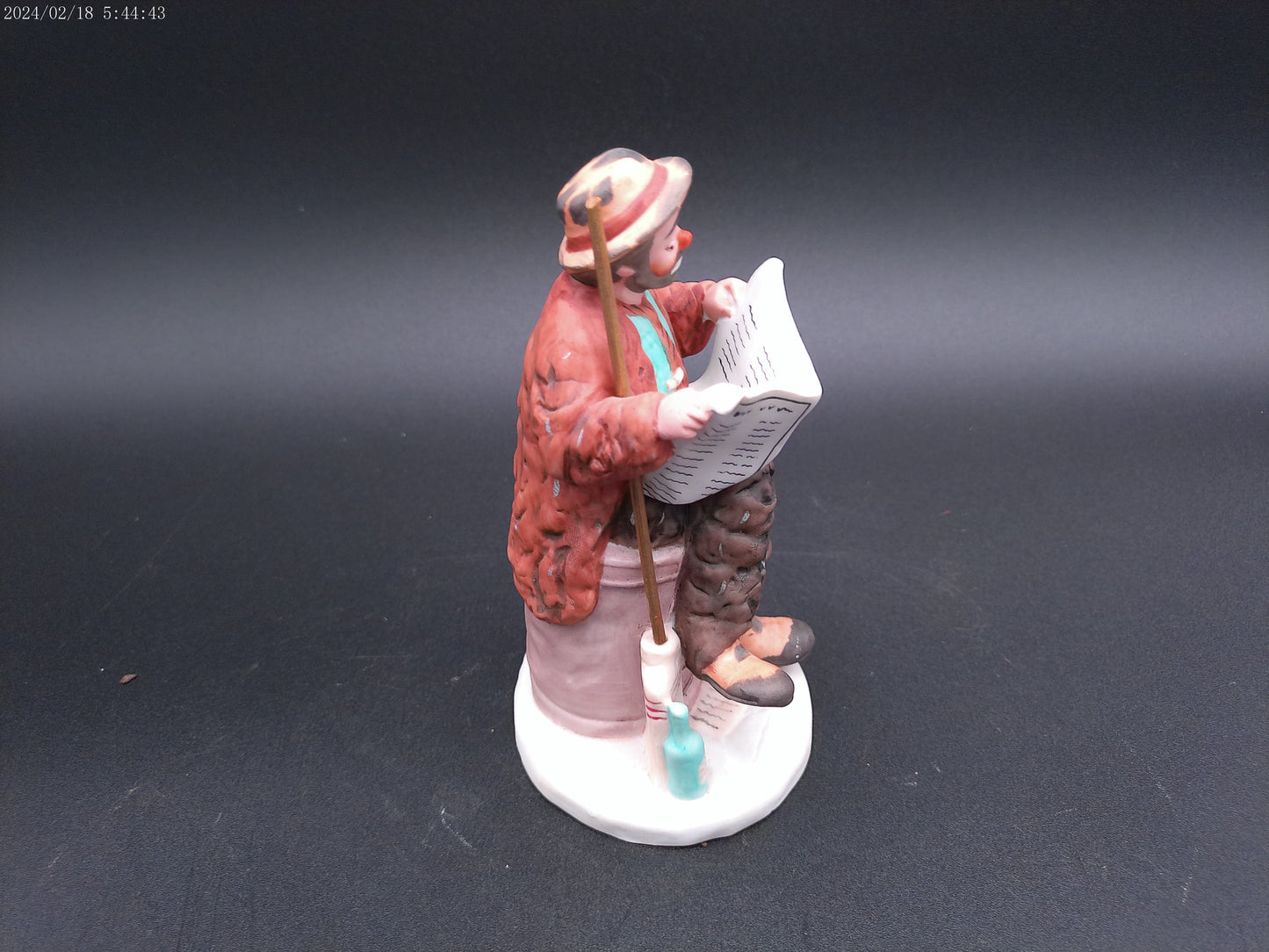Emmett Kelly Stockbroker Wall Street Journal Broker Statue, 1986 from the Circus Collection ~ Limited Edition & Numbered