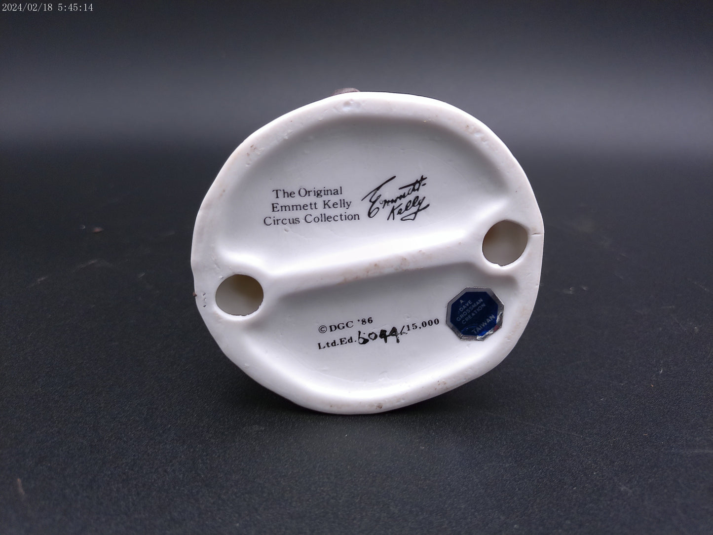 Emmett Kelly Stockbroker Wall Street Journal Broker Statue, 1986 from the Circus Collection ~ Limited Edition & Numbered