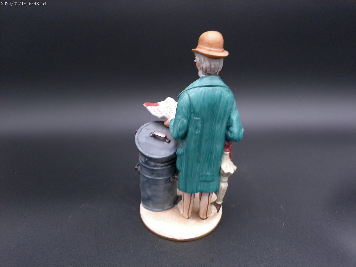 CompoDimonte Puccini's #1143 Economics in the Trash Can sculpture