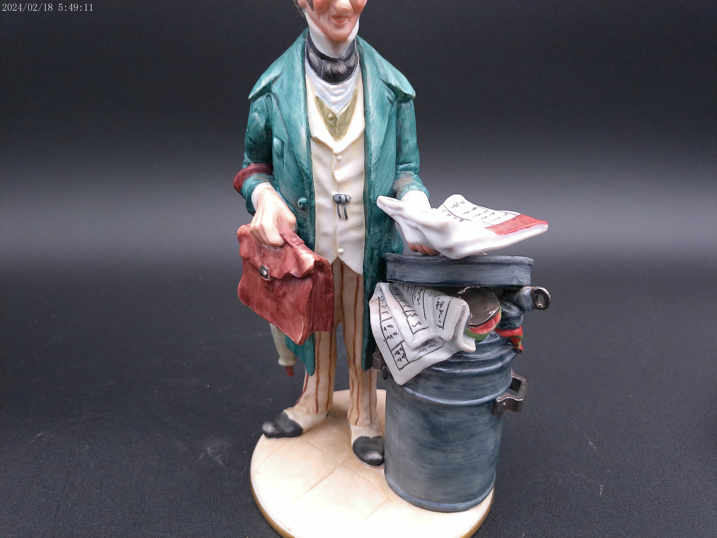 CompoDimonte Puccini's #1143 Economics in the Trash Can sculpture