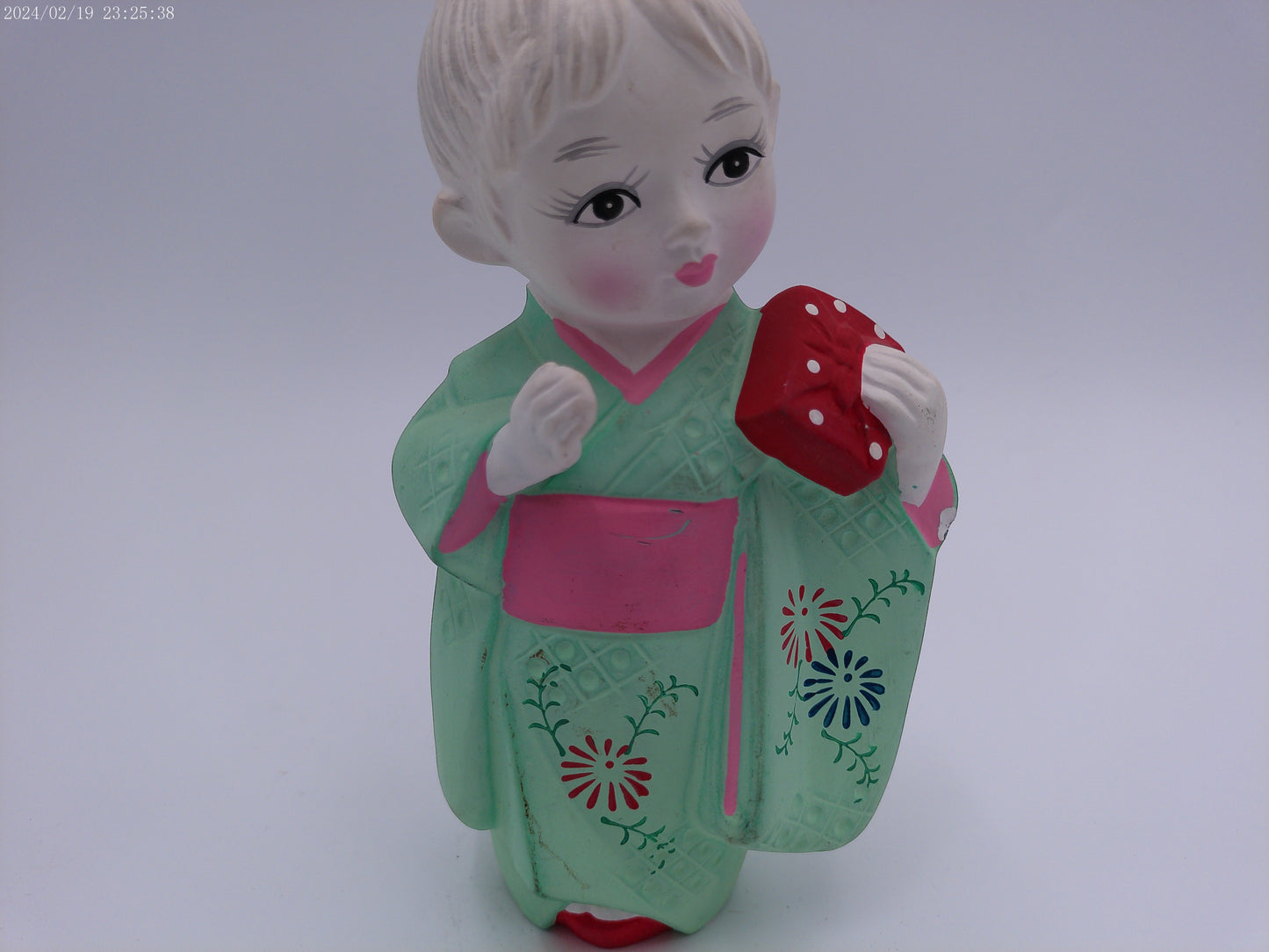 Japanese Hakata Geisha Doll Bisque Figure In Traditional Clothing