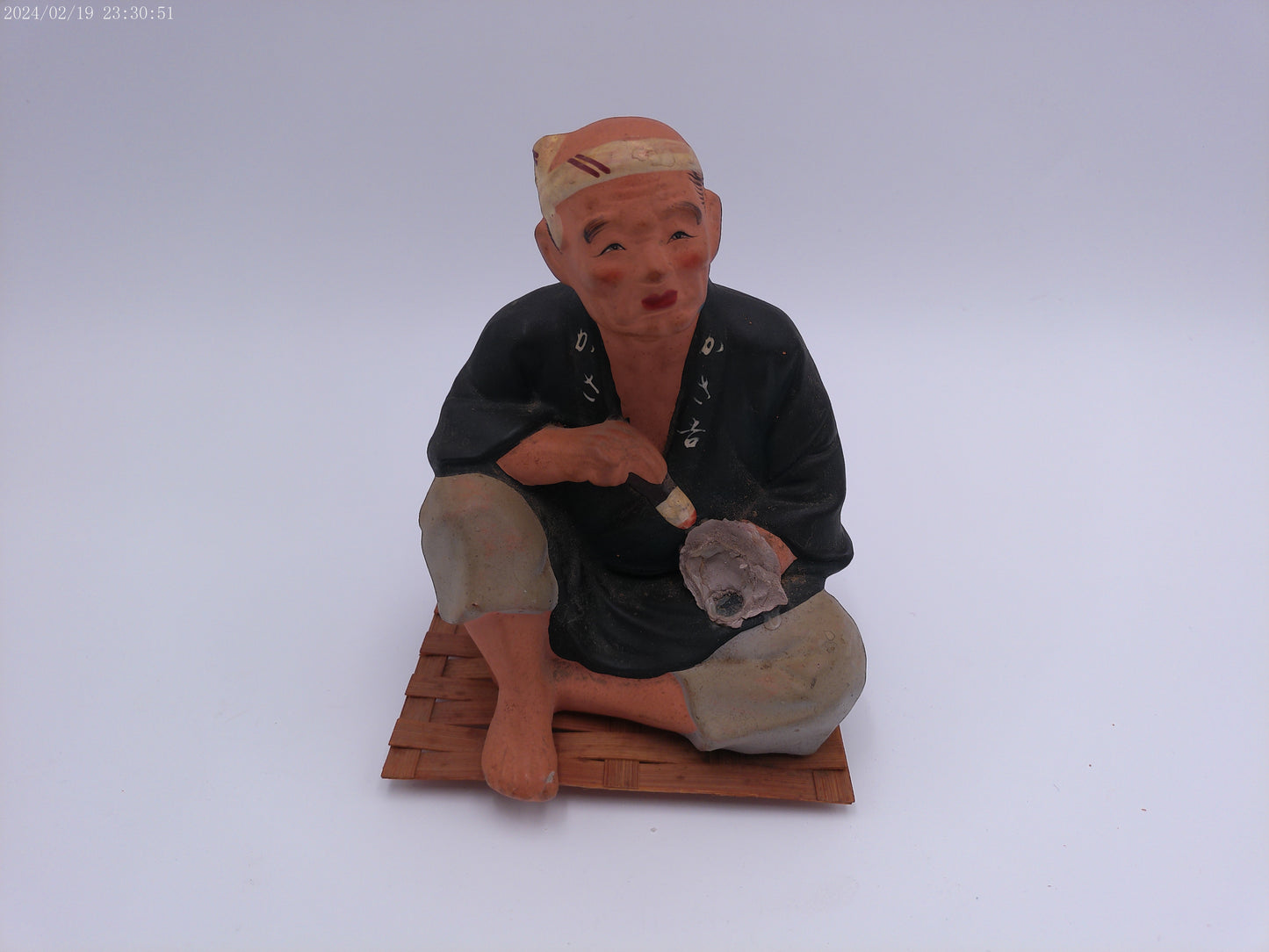 Vintage Japanese Hakata Urasaki Old Man painting