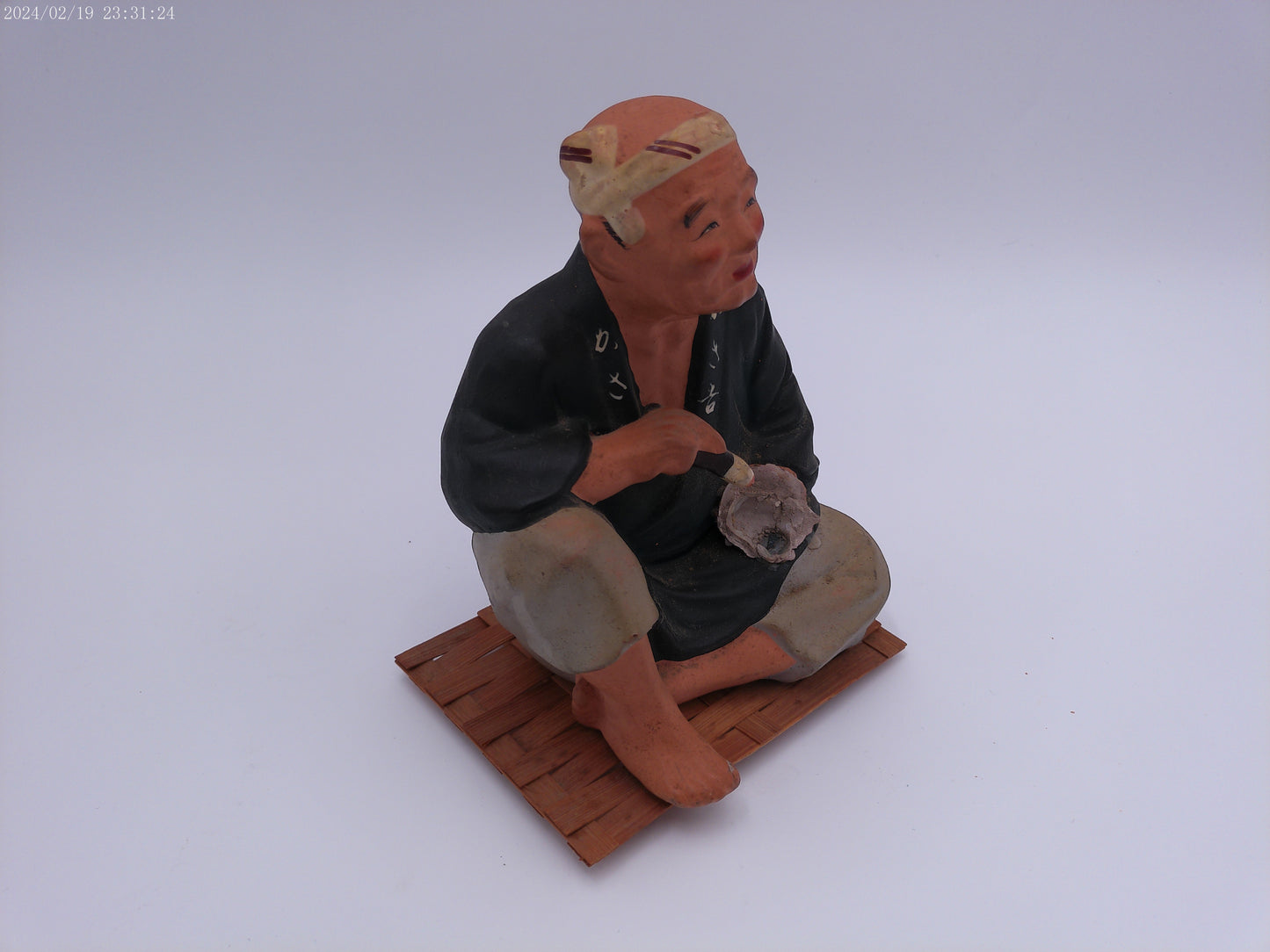 Vintage Japanese Hakata Urasaki Old Man painting