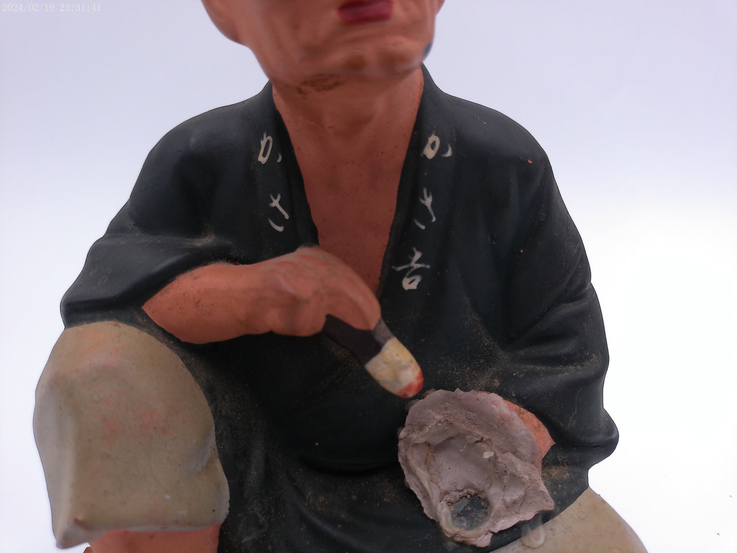 Vintage Japanese Hakata Urasaki Old Man painting