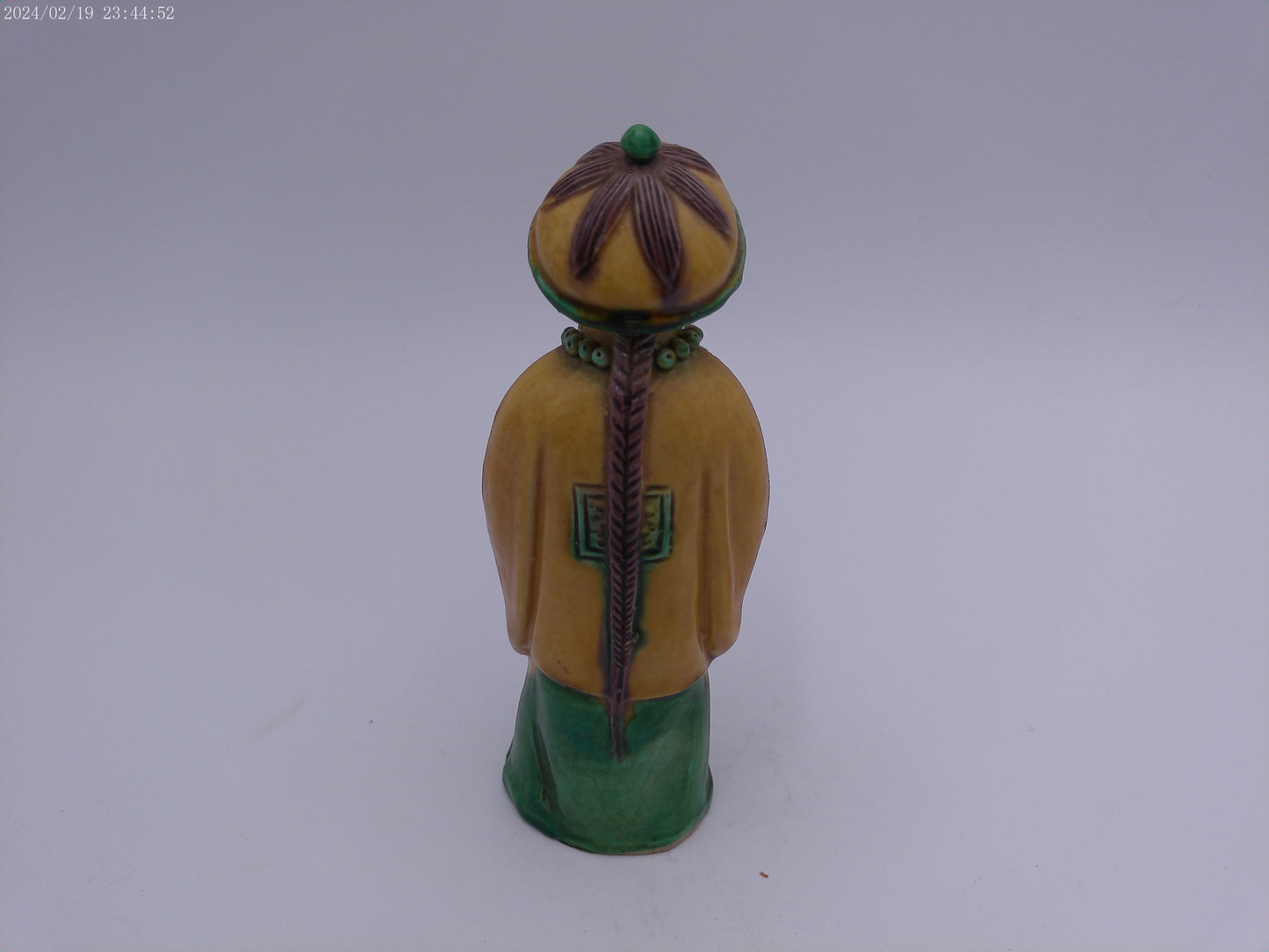 Chinese Mandarin Elderly Man Porcelain Stqtue Hand Painted Vintage