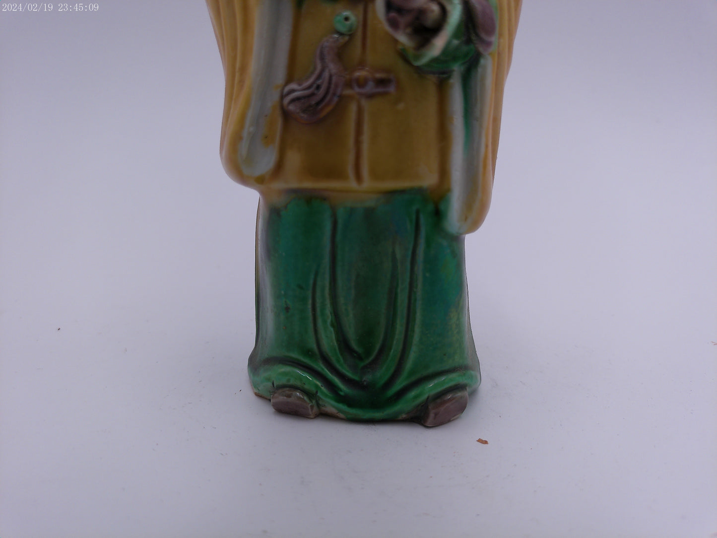 Chinese Mandarin Elderly Man Porcelain Stqtue Hand Painted Vintage