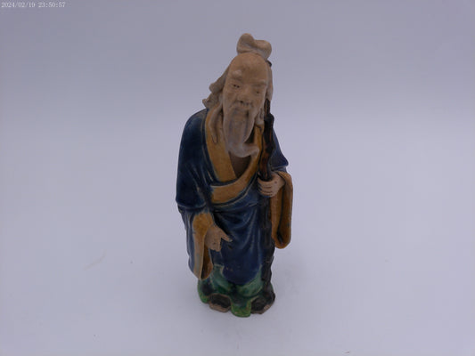 Chinese Elder Figure With Staff statue Vintage