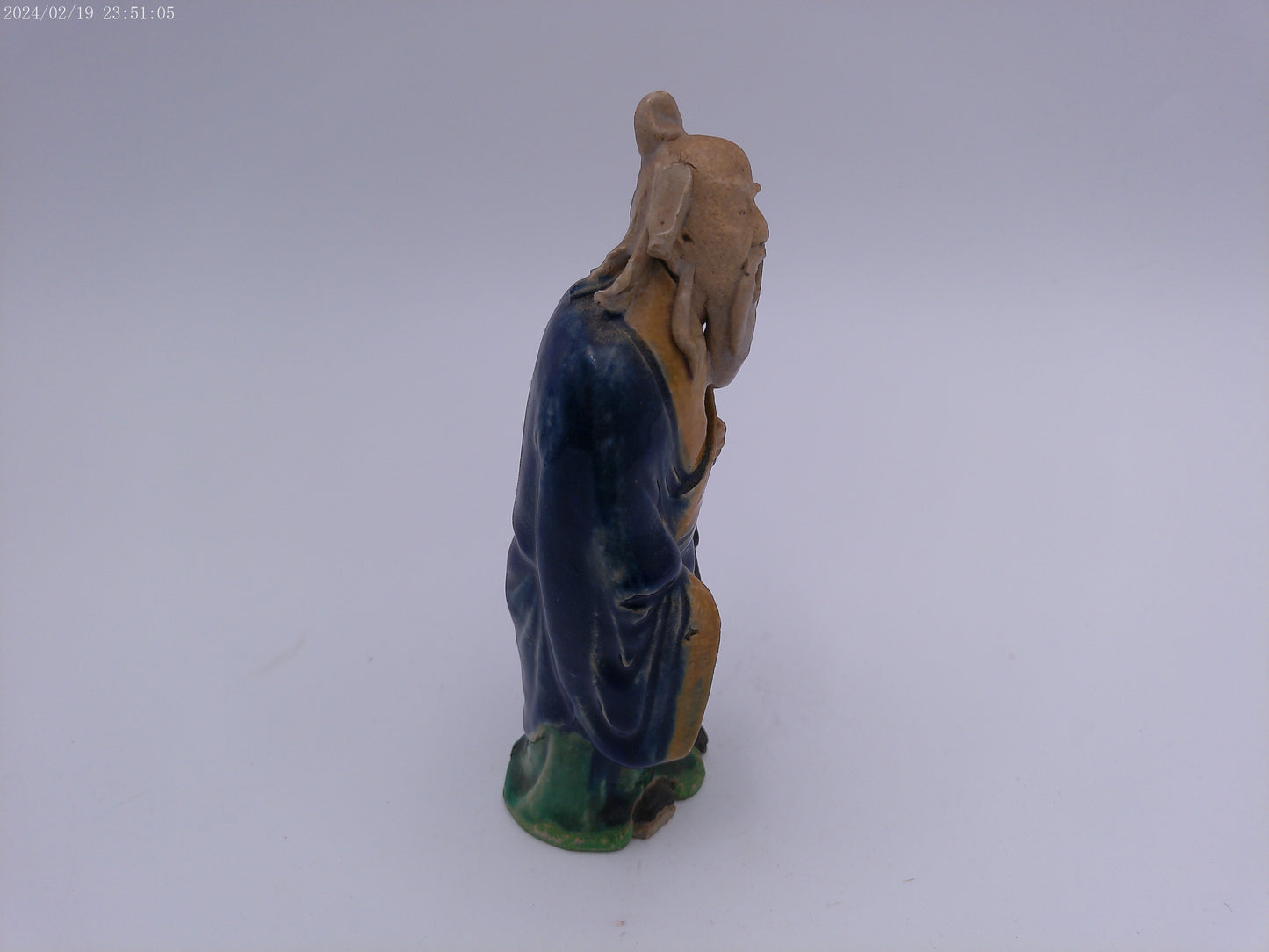Chinese Elder Figure With Staff statue Vintage