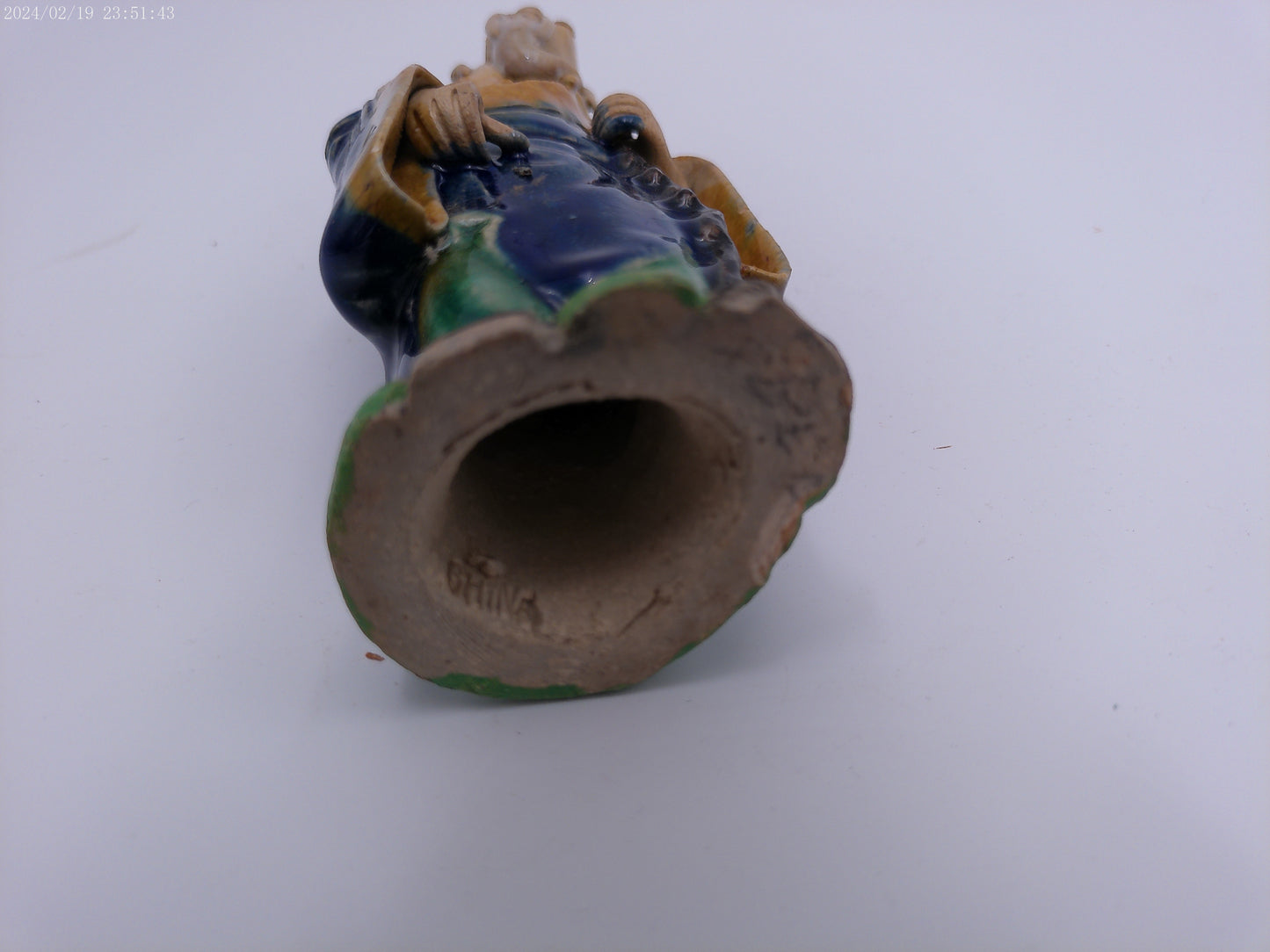 Chinese Elder Figure With Staff statue Vintage