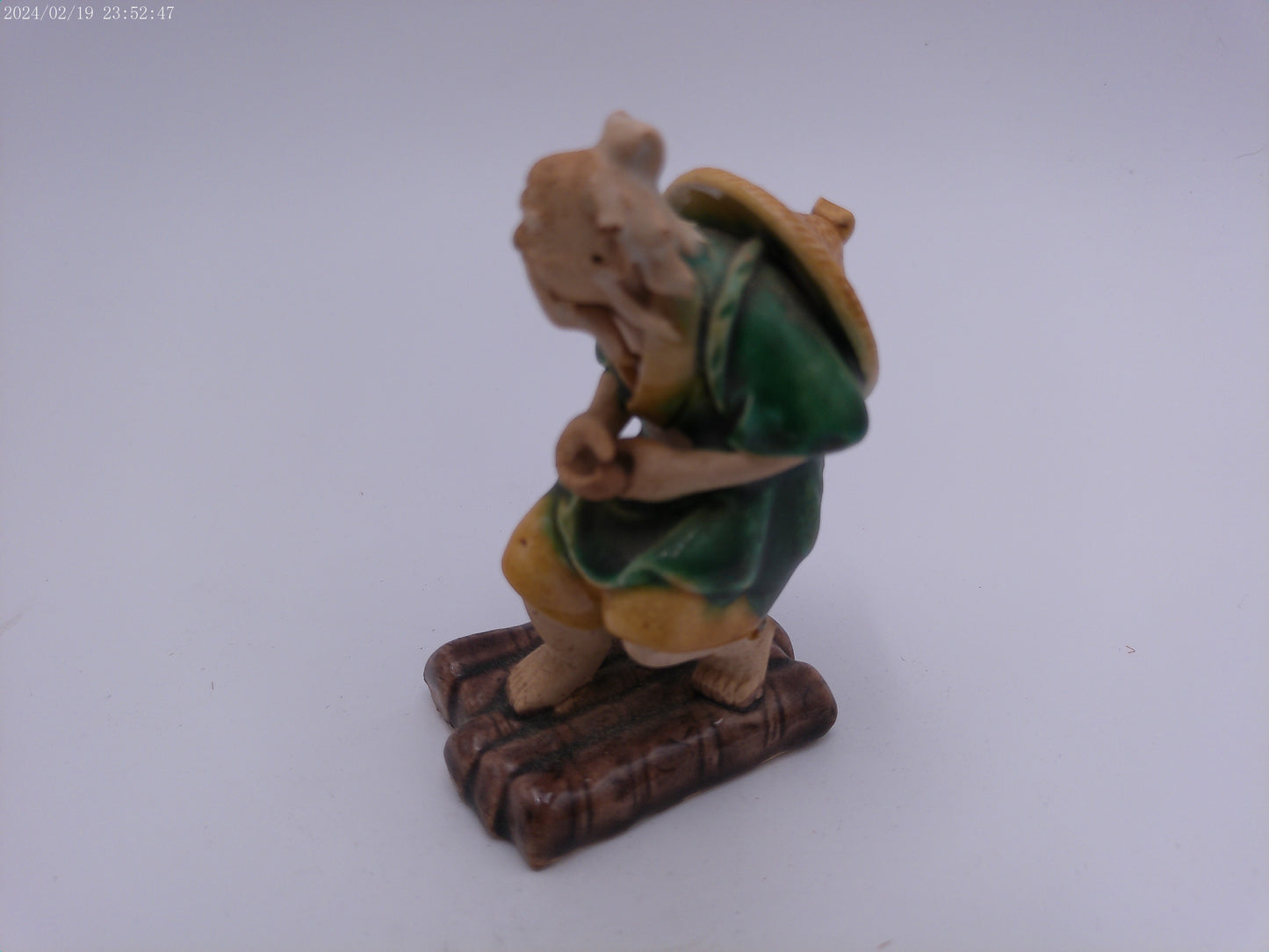 Shiwan Mudman Chinese Fisherman On Raft Vintage 40's